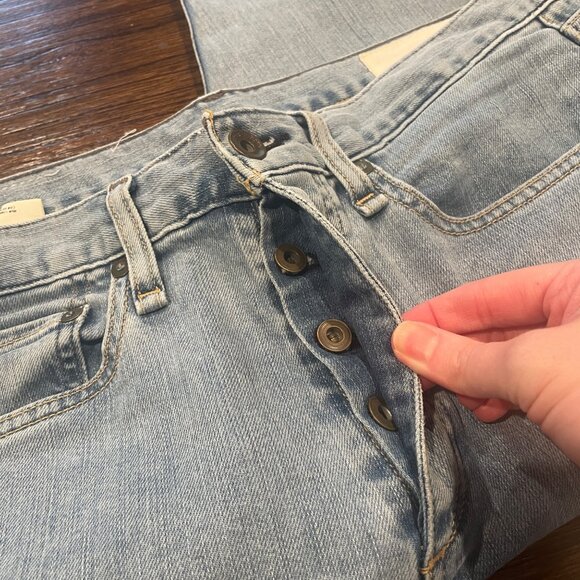 Rag & Bone Sz 32 Shelton Skinny Extra Slim Jean Fit 1 Button-Fly Stretch 31"L - Picture 4 of 16